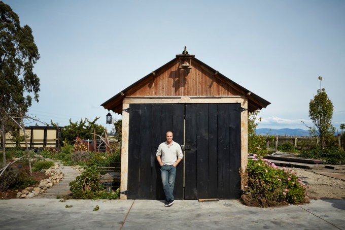 Bryan Davis of Lost Spirits Distillery outside his lab in Monterey, Ca.  GABRIELA HASBUN/WIRED